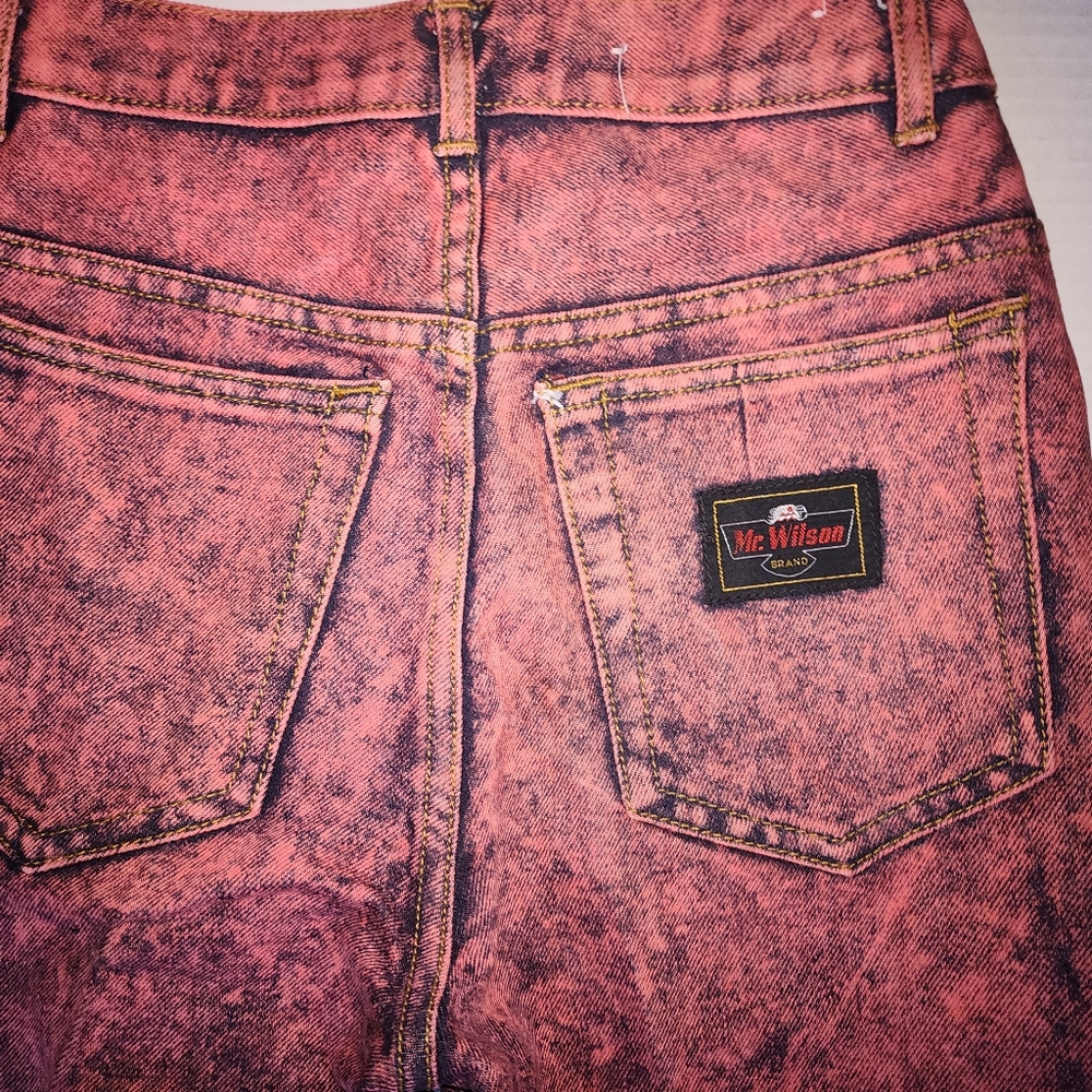Acid Wash Pink Retro Jeans 80s 90s Vintage